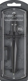 Faber-Castell Stream Schnellverstellzirkel, blackstone, Etui