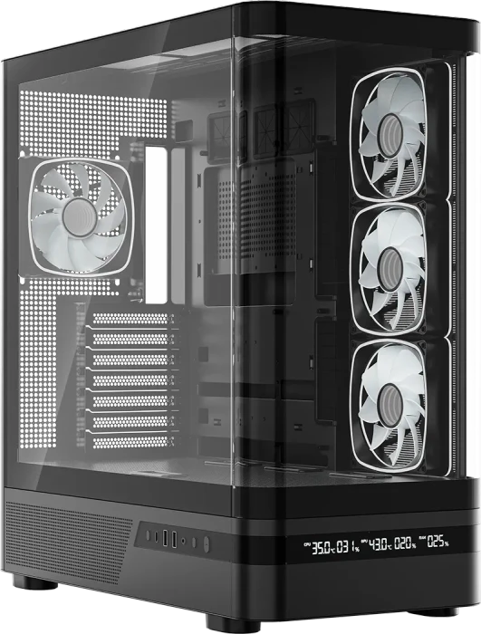 Modecom Volcano AQ200 ARGB Black, Glasfenster