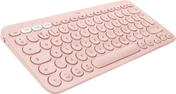 Logitech K380 Multi-Device Keyboard for Mac, Rose, Bluetooth, UK
