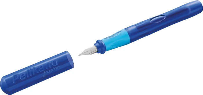 Pelikan Pelikano Junior blau, rechte Hand, Anfänger, Faltschachtel