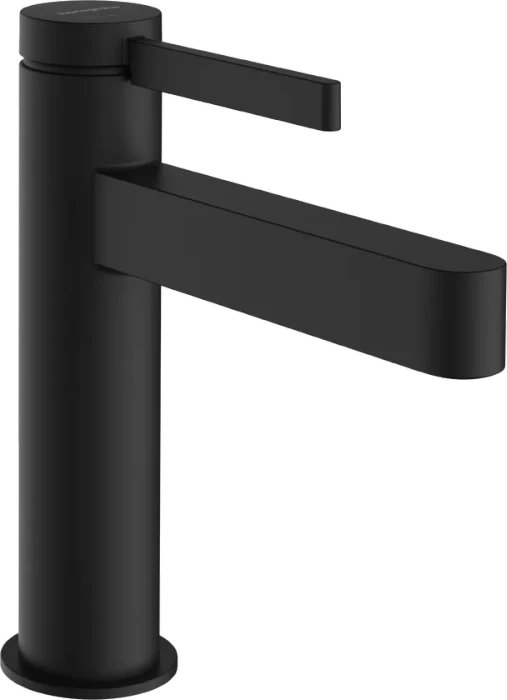 Hansgrohe Finoris Einhebel-Waschtischarmatur 110 CoolStart mit Zugstangen Ablaufgarnitur mattschwarz
