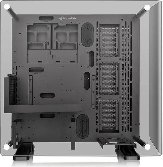 Thermaltake Core P3 Tempered Glass Curved Edition schwarz, Glasfenster