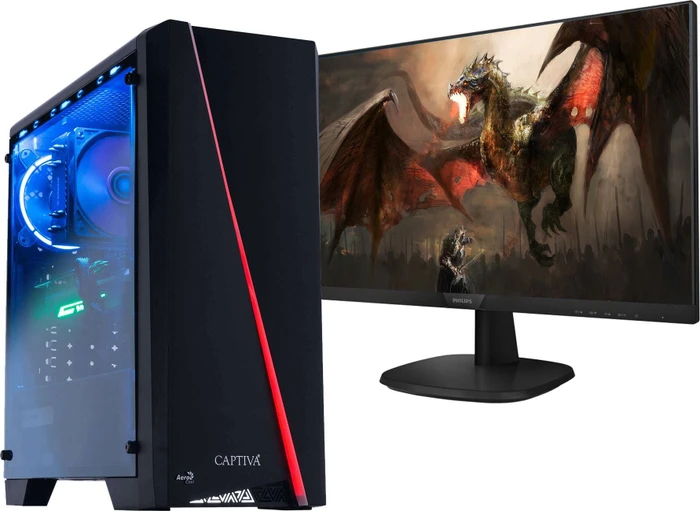 Captiva Advanced Gaming I67-287 TFT-Bundle, Core i5-10400F, 16GB RAM, 480GB SSD, GeForce RTX 3060 Ti