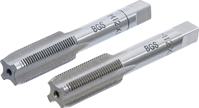 BGS technic Gewindebohrer mit Vor- und Fertigschneider, M12, 2 Stück