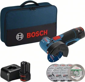 Bosch Professional GWS 12V-76 Akku-Winkelschleifer inkl. Tasche + 2 Akkus 2.0Ah
