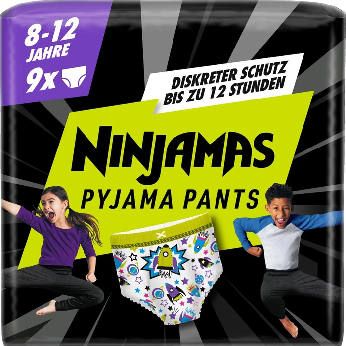 Pampers Ninjamas Pyjama Pants Boys Einwegwindel, 8-12J, 27-43kg, 9 Stück