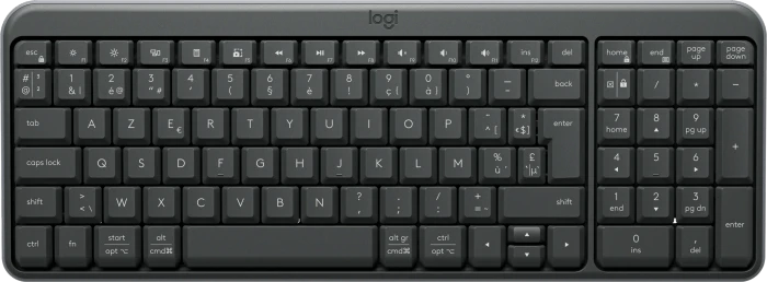 Logitech K250 Compact Wireless Keyboard, Graphite, Bluetooth, BE