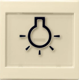 Gira System 55 Wippe mit großem Beschriftungsfeld und großer, abtastbarer Symbolik "Licht", cremeweiß