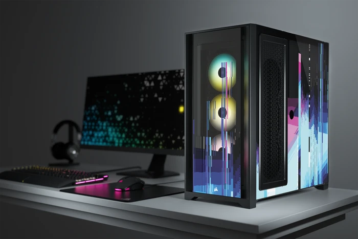 Corsair iCue 5000X RGB Signature Series Glitch, schwarz, Glasfenster