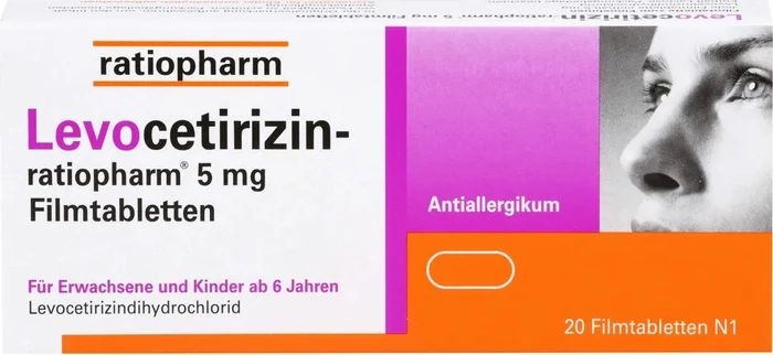 Levocetirizin-ratiopharm 5mg Filmtabletten, 20 Stück