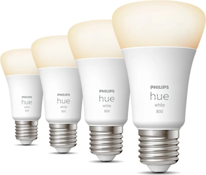 Philips Hue White 800 LED-Bulb E27 9W/827, 4 Stück