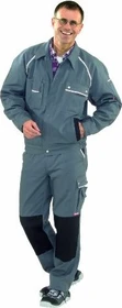 Planam Canvas 320 Hose lang grau/schwarz (Herren)