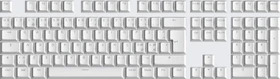 Wooting Double-shot PBT Keycap Set, Kunststoff (PBT), OEM-Profil, Just White, weiß, 109 Tasten, ISO-ND