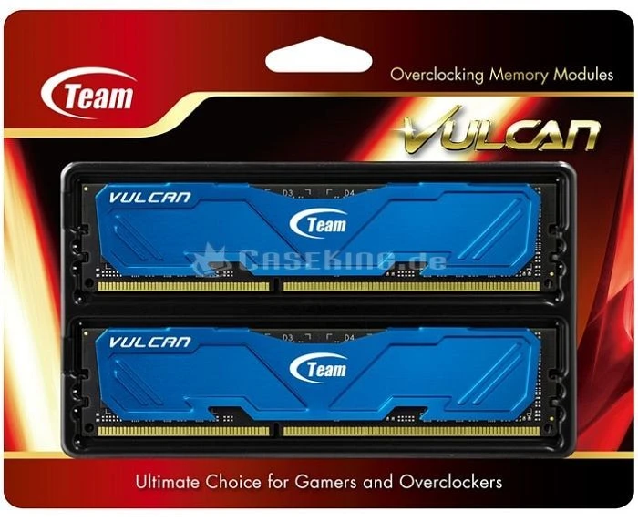 TeamGroup Vulcan blau UDIMM 16GB Kit, DDR3-1600, CL9-9-9-24