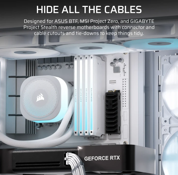 Corsair FRAME 4500X RS-R ARGB, weiß, Glasfenster