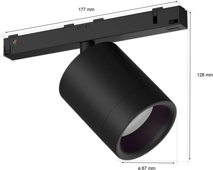 Philips Hue White and Color Ambiance Perifo Schienensystem Spot 5.3W schwarz, 1 Stück