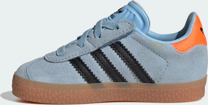 adidas Gazelle Comfort Closure Elastic Laces clear sky/core black/solar orange (Junior)
