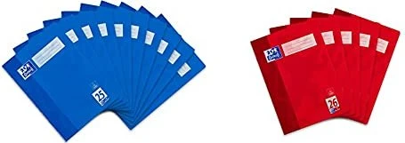 Oxford Schulheft, A4, Lineatur 25, blau, 32 Blatt, 10er-Pack