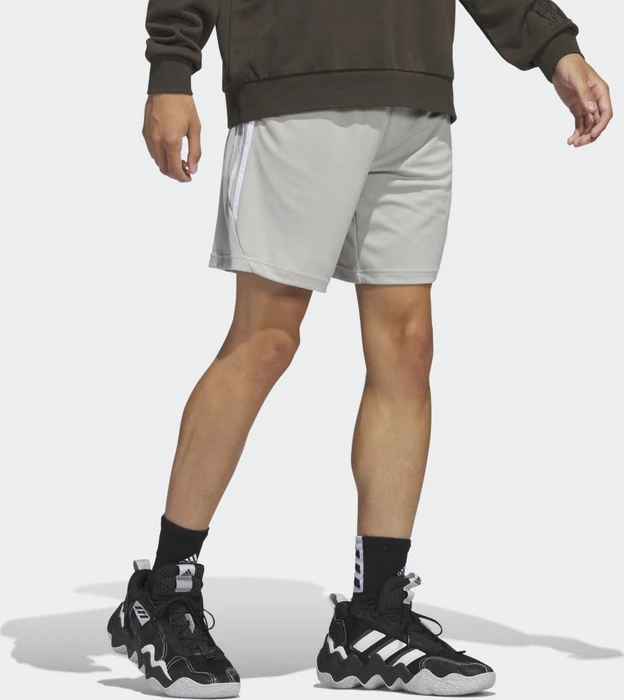 adidas Legends 3-Streifen Basketball Shorts metal grey/white (Herren)