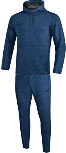 Jako Premium Basics mit Kapuzensweat Trainingsanzug marine/meliert