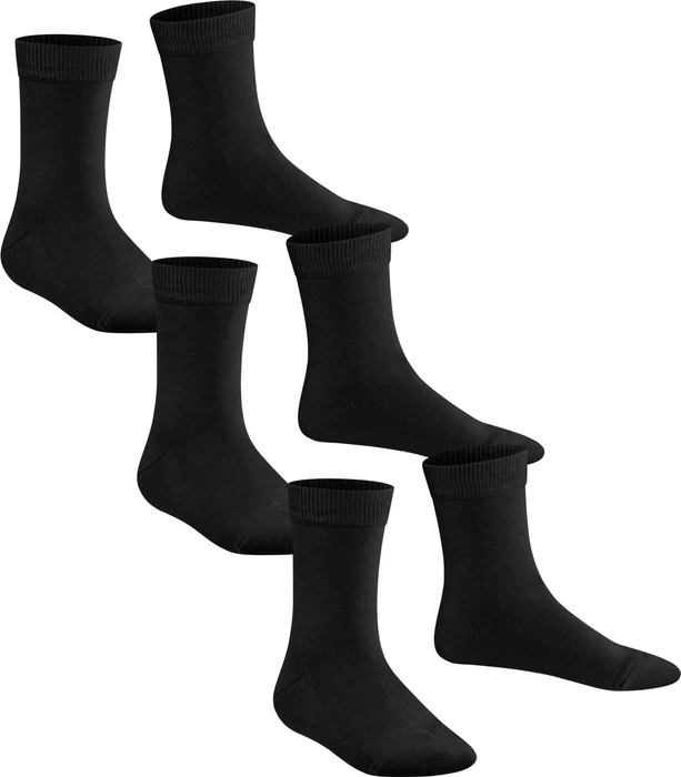 Falke Family Socken schwarz, 3 Paare (Junior)