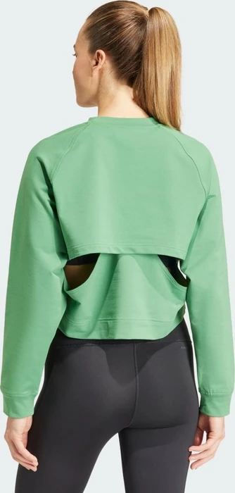adidas Power Hidden Racerback Overlay Sweatshirt preloved green/black (Damen)