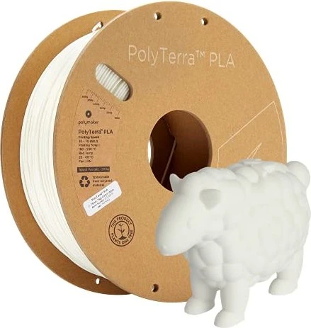 Polymaker PolyTerra PLA, cotton white, Spule, 1.75mm, 1.00kg