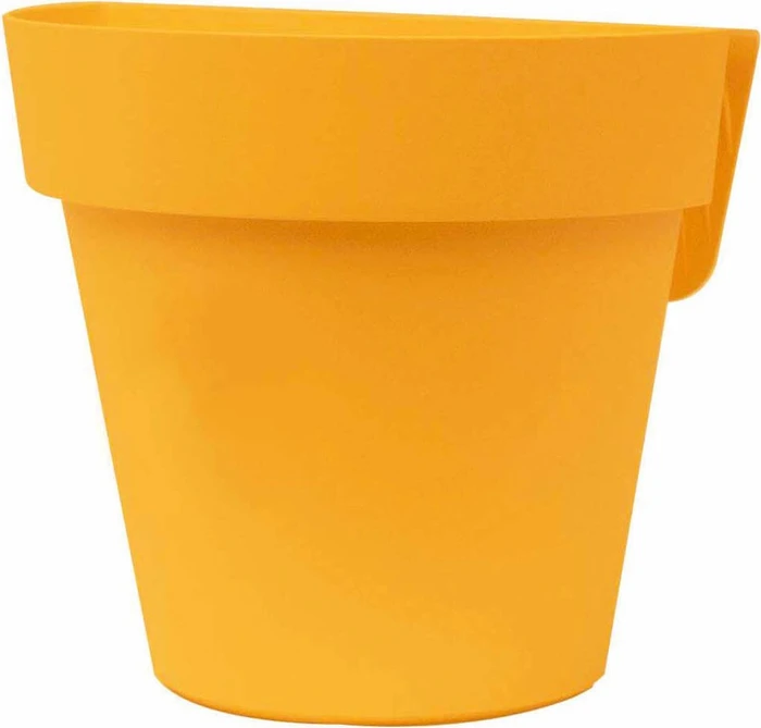 euro3plast Up Geländertopf halbrund 25cm orange