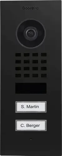 DoorBird D1102V IP Video-Türsprechanlage mit 2 Ruftasten, Edelstahl V4A, gebürstet, Unterputz