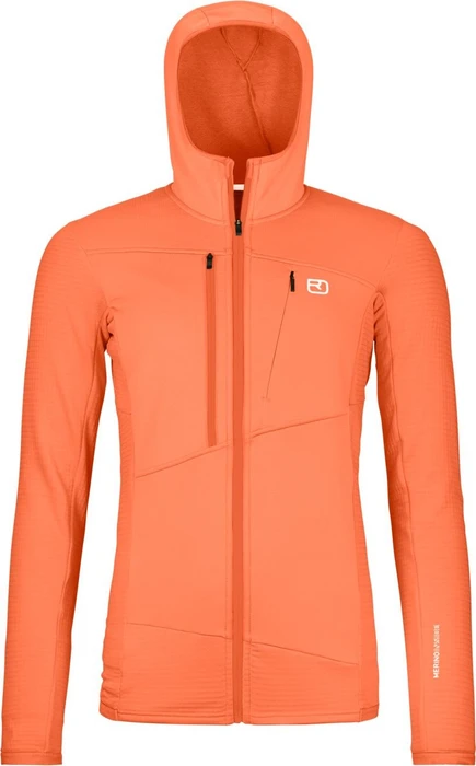 Ortovox Fleece Grid Hoody Funktionsjacke faded tangerine (Damen)