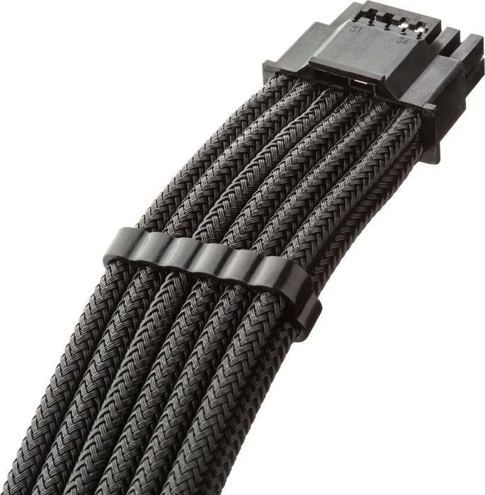 CableMod Universal Pro ModMesh, 12V-2x6 Kabel, StealthSense, natives 12V-2x6 Kabel, 1x 16-Pin PCIe 5.1 Stecker auf 16-Pin PCIe 5.1 Stecker, schwarz, 60cm