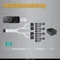 EZDIY-FAB 12VHPWR Kabel, 4x 8-Pin PCIe Buchse auf 16-Pin PCIe 5.0 12VHPWR Stecker, Adapterkabel, 16AWG, weiß/schwarz, 50cm Vorschaubild