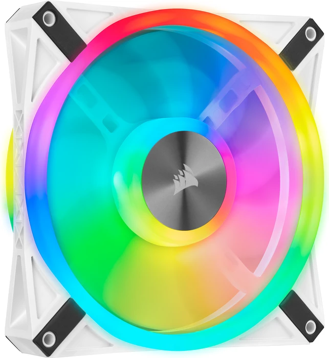 Corsair QL Series iCUE QL140 RGB PWM Dual Fan Kit, weiß, LED-Steuerung, 140mm, 2er-Pack