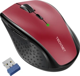 TeckNet Classic 2.4G Wireless, rot, USB (M002-Red)