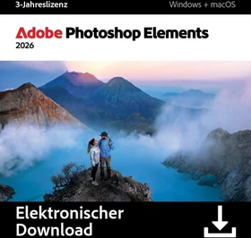Adobe Photoshop Elements 2026, 3 Jahre, ESD (multilingual) (PC/MAC) (30013298)