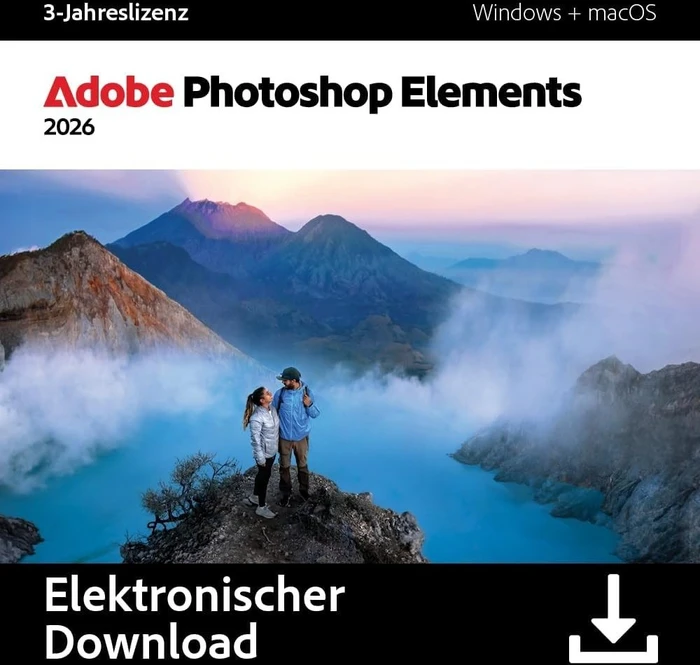 Adobe Photoshop Elements 2026, 3 Jahre, ESD (multilingual) (PC/MAC)
