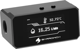 Barrow FBFT08 Durchflussmesser mit Display, schwarz