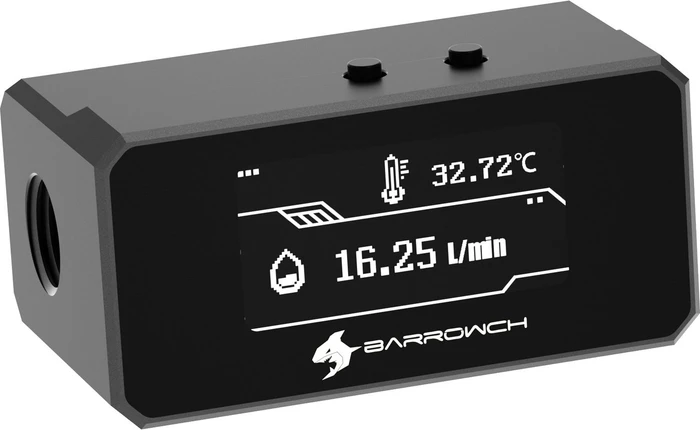 Barrow FBFT08 Durchflussmesser mit Display, schwarz
