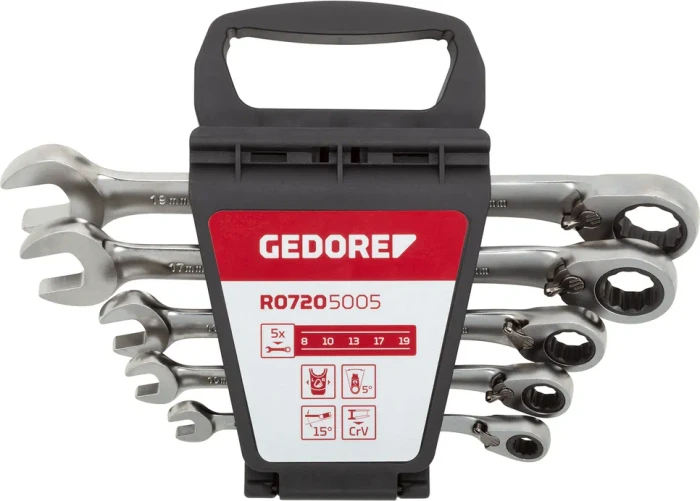 Gedore red R07205005 Schraubenschlüsselsatz, 5-tlg.