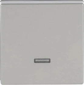 Busch-Jaeger Pur Edelstahl Bedienelement mit Glimmlampe, edelstahl