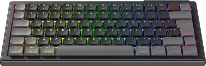 Cherry Xtrfy K63W Pro Compact Ultra-Wideband, schwarz/grau, LEDs RGB, MX LOW PROFILE 2.0 RED, USB/Bluetooth, DE