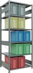 Schulte Lagertechnik Multiplus 250 Schwerlastregal 100x250x80cm verzinkt
