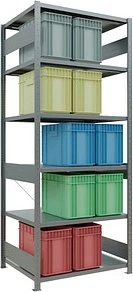 Schulte Lagertechnik Multiplus 250 Schwerlastregal 100x250x80cm verzinkt