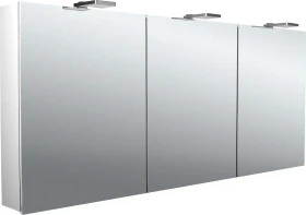 Emco Pure 2 Style LED-Lichtspiegelschrank 160cm, mit LED-Aufsatzleuchte, 3 Türen