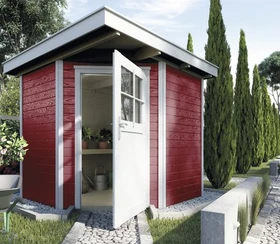 Weka 229 209x205cm Gerätehaus schwedenrot