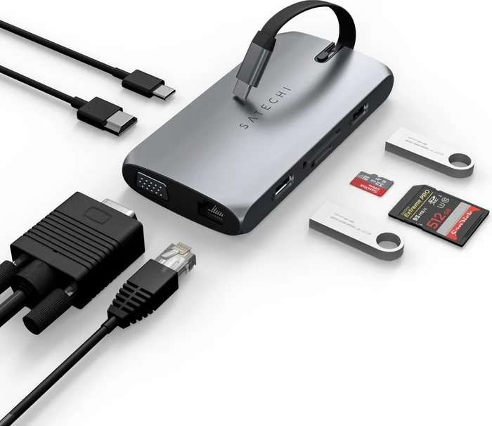 Satechi USB-C On-the-Go Multi-Port Adapter, USB-C 3.0 [Buchse]