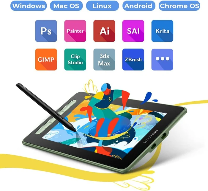 XP-Pen Artist 10 (2. Generation), grün