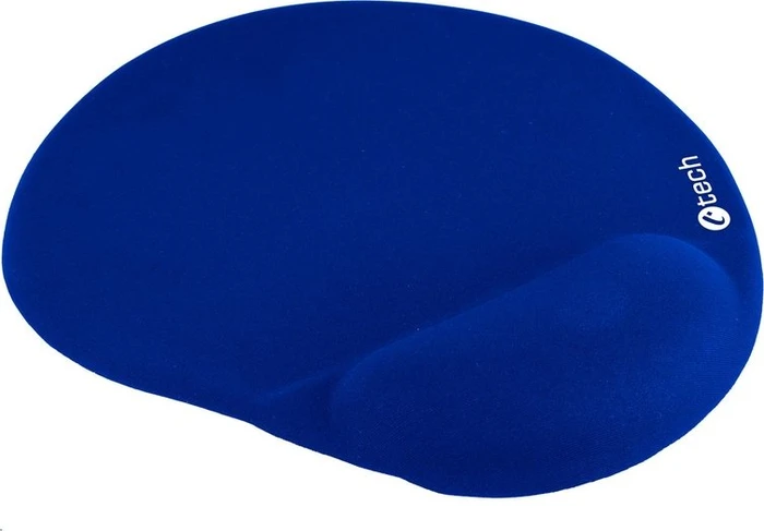 C-Tech MPG-03 Gel-Mauspad mit Handgelenkauflage, oval, 240x220mm, blau