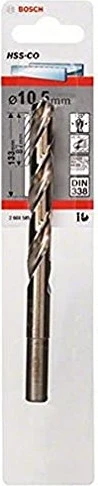 Bosch Professional HSS-Co Spiralbohrer, 10.5x87x133mm, 1 Stück
