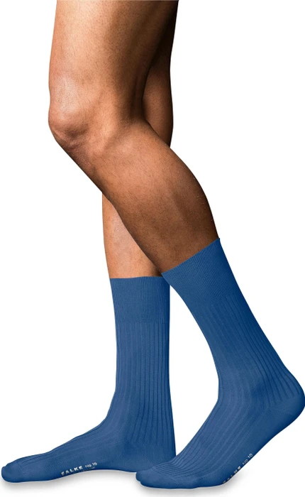 Falke No. 10 Pure Fil d'Écosse Socken deep water (Herren)